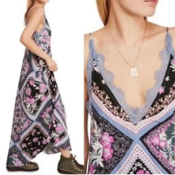 Free People Stevie Patchwork Print Small Maxi Dress - Picture 7 of 8